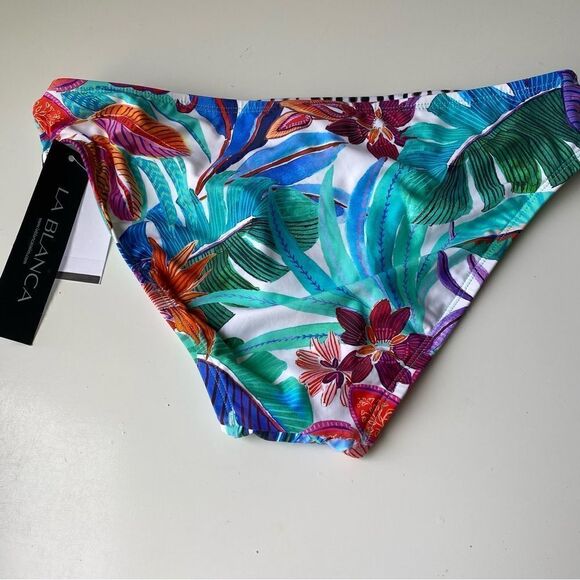 La Blanca bikini bottom tropical floral size 4 - Picture 6 of 7